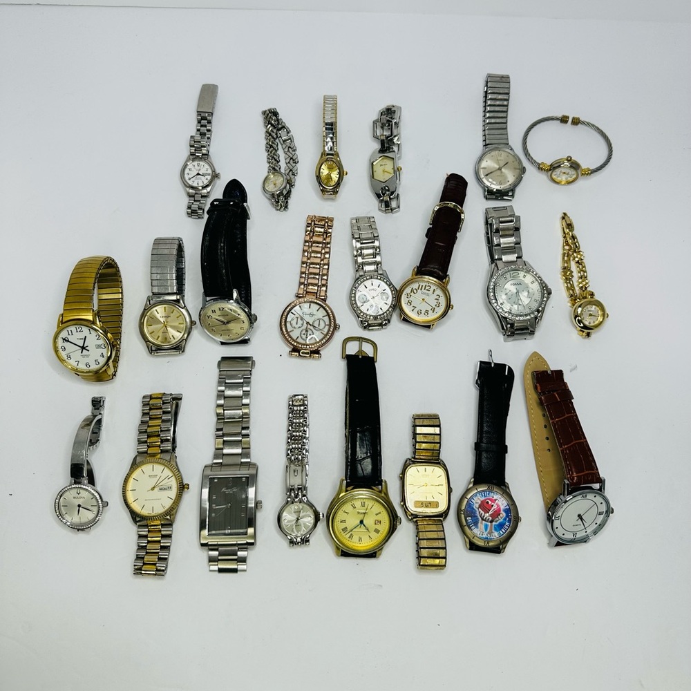 Timex,Citizen,Guess,KennethCole, Westclox,Stauer,Fossil, Seiko,Sharp,Bulova,etc.